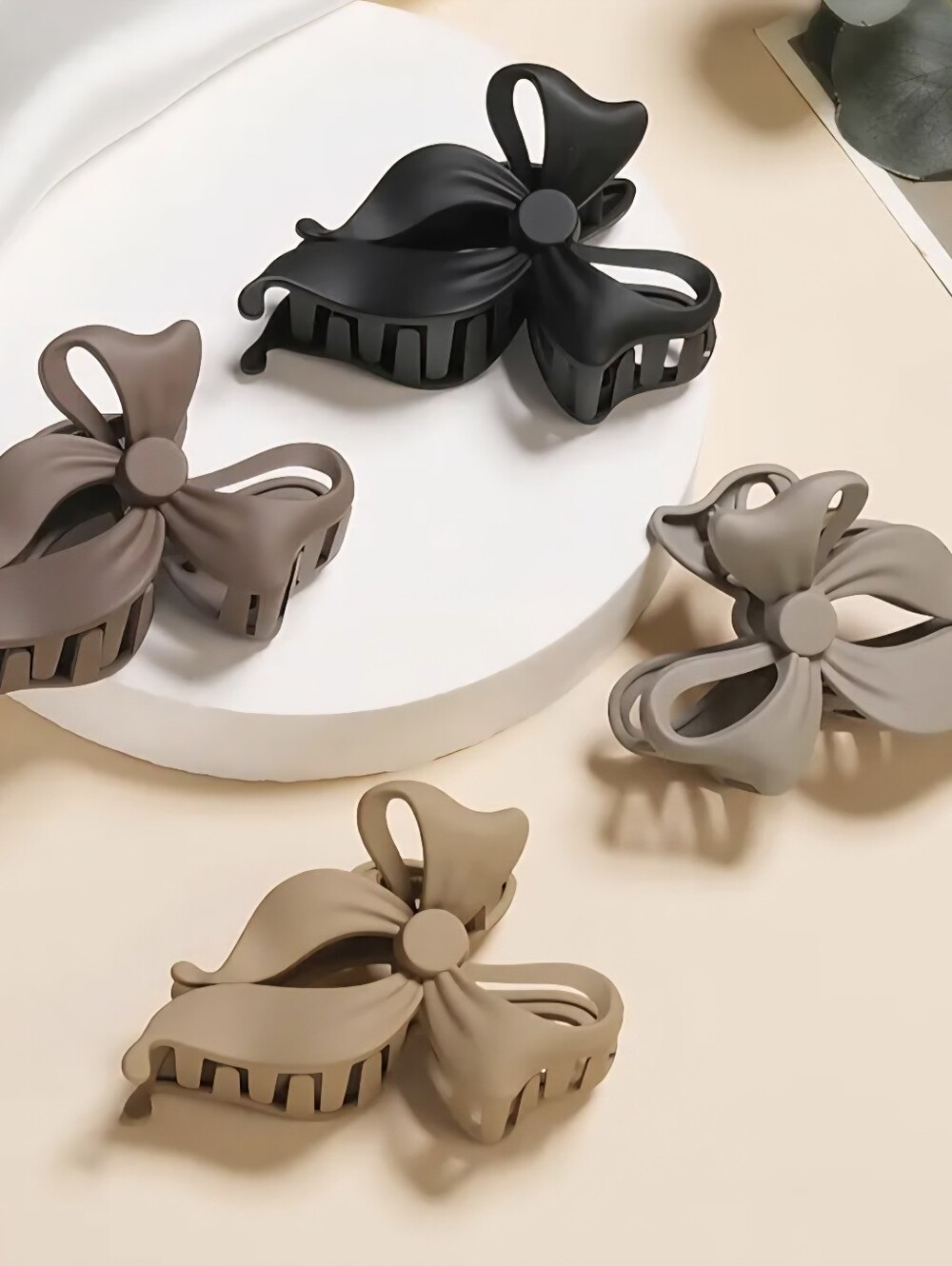 4 Pack Bow Hair Clips Bow Claw Clips for Women, Large Strong Hold Hair Claw Clip